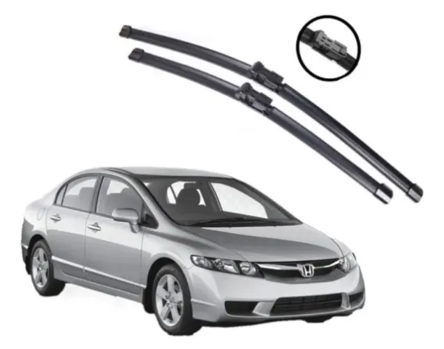 Par Limpador De Parabrisa Silicone Chuva Civic 2007 A 2011