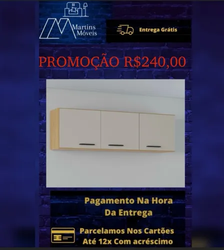 GRANDE PROMOÇÃO* ARMÁRIO AÉREO NOVO ENTREGA GRÁTIS ACEITA CARTÃO
