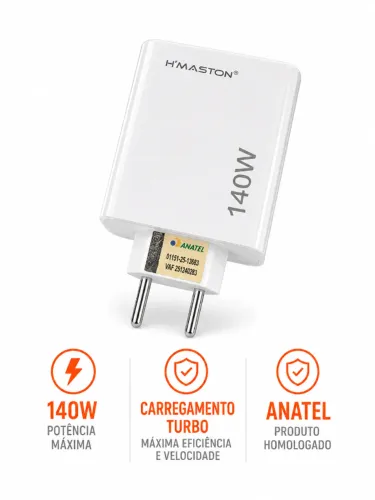 Carregador turbo 140W hmaston Faço entrega