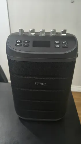 Caixa de Som Edifier PK305 com Microfone Sem Fio + Adaptador