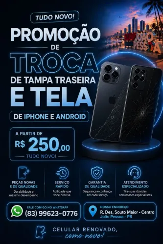 TROCA DE TELA E TAMPA IPHONE 