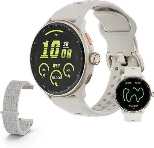 NOVO Relógio Smartwatch Bettdow Fb050 Gps Tela Amoled 1.43 Cinza/Dourado/Titanium