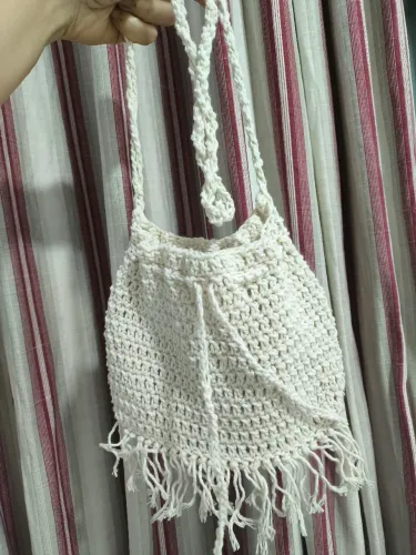 Bolsa de crochê artesanal (barbante)