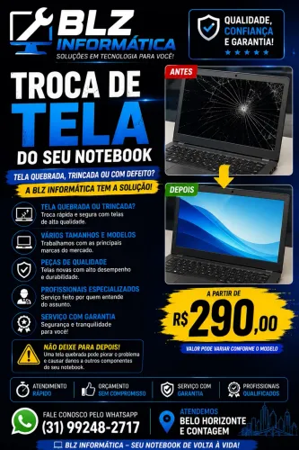TELA DE NOTEBOOK QUEBRADA?