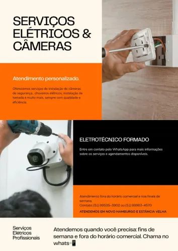 Elétrica Residencial e Instalação de Câmeras em Novo Hamburgo e Estância Velha