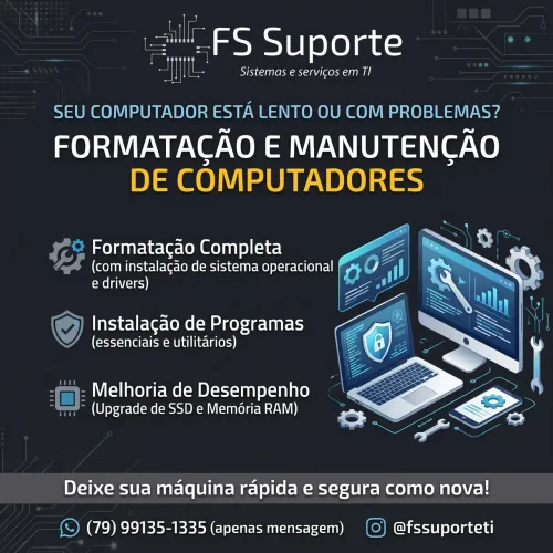 Formatação de computadores e instalação de programas