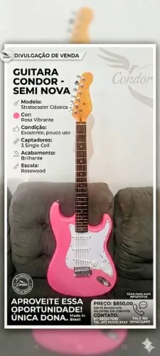 Guitarra Rosa Nova