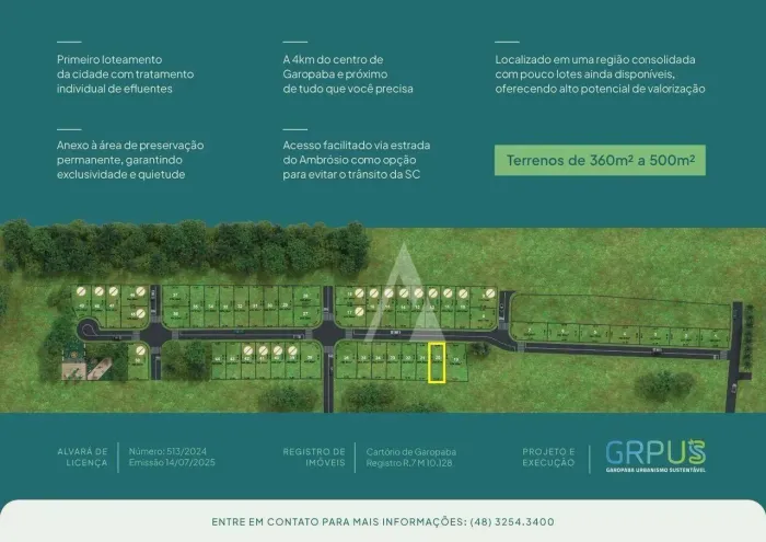 Terreno à venda, 364 m² por R$ 510.930 - Pedra Branca - Garopaba/SC