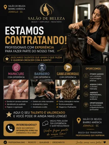 Oportunidade para Profissionais da Beleza de Alto Nível - Joinville/SC