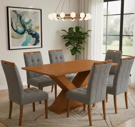 Conjunto de Jantar Belluno 6 Lugares