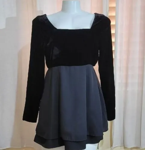 Vestido preto veludo juvenil G