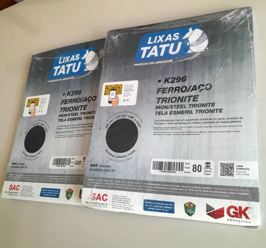 Pacote de Lixa Tatu: Ferro, D'água, Madeira