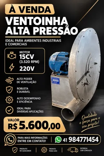 ? VENTOINHA DE ALTA PRESSÃO À VENDA ?