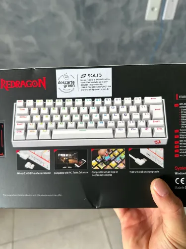 Teclado redragon draconic pro sem fio - lacrado