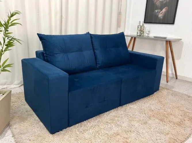 Sofá Havaí Azul 3 Lugares