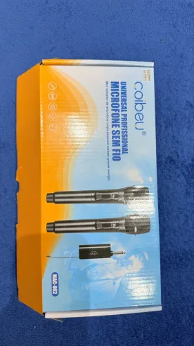 Kit 2 Microfones Sem Fio Coibel MAC-002 ? UHF ? Profissional