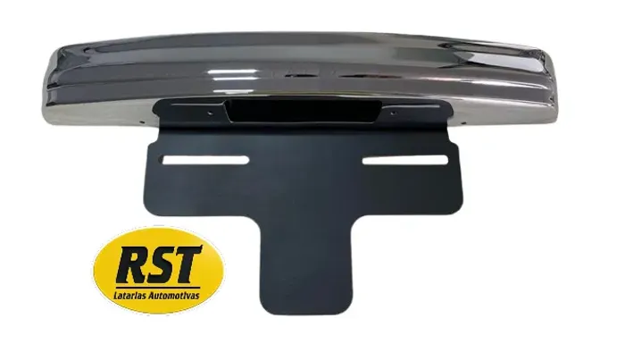 Suporte Da Placa Rural Ford Willys 60 À 79 Traseira com Moldura Cromada