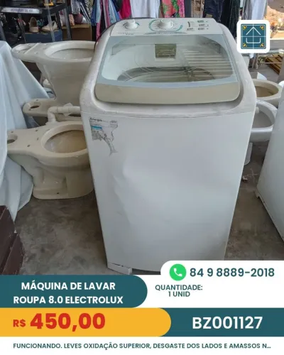 MÁQUINA DE LAVAR ROUPA 8.0 ELECTROLUX 