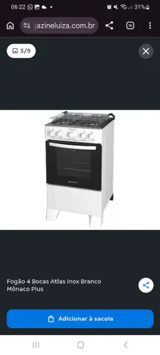 Vende-se um fogão semi novo com apenas 1 mês de uso