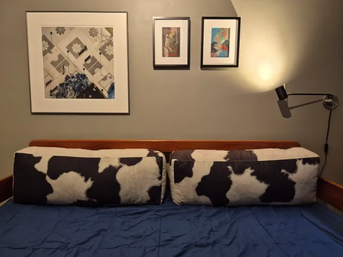 Par de almofadões p/ cama solteiro ou sofá-cama