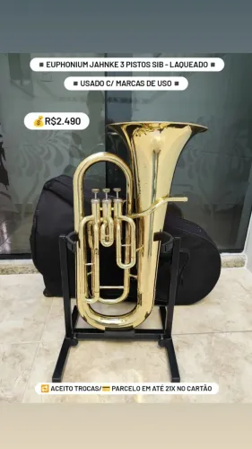 Euphonium Jahnke 3 Pistos Sib - Laqueado R$ 2.490 - Aceito trocas - Parcelo 21x cartão