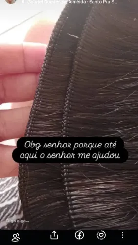 Mega hair na tela