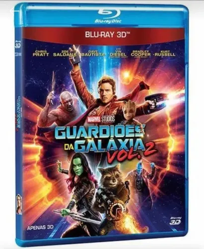 DVD Blu-ray guardiões da galáxia 2 3D
