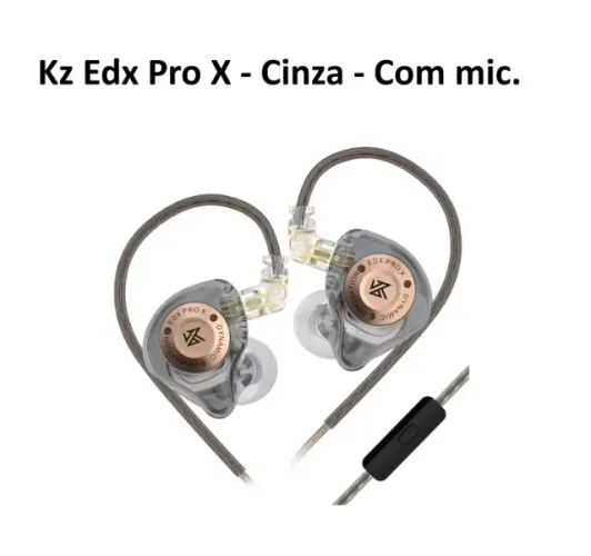 Fone Kz Edx Pro X - Com microfone 