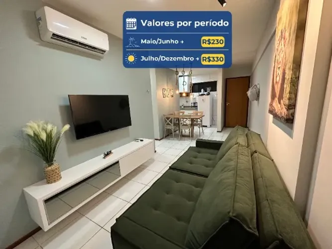 Pajuçara 2Q | Todo Climatizado | Piscina | Wi-Fi