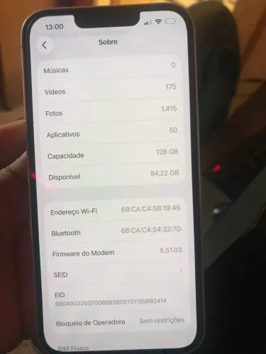 iPhone 13 128GB na caixa completo 