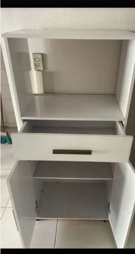 Armário multiuso para micro-ondas, forno elétrico e compras