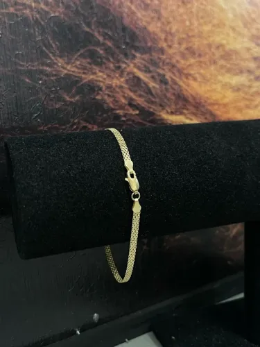 Pulseira Bismarck de ouro 2.51g 18k procedência garantia eterna