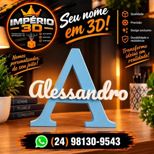 Letra personalizada 3D Personagens