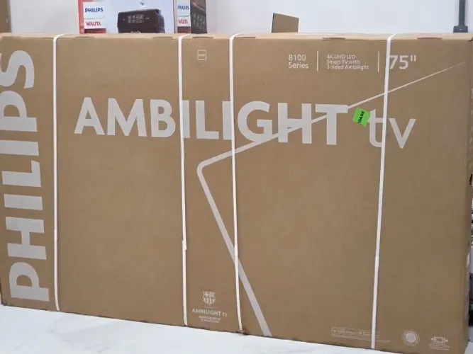 Smart TV Philips Ambilight 75pol 4K - Nova - NF - Garantia