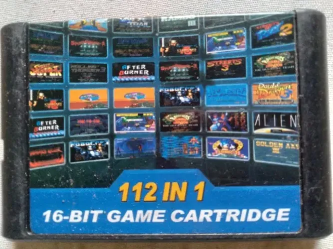 MEGADRIVE 112 JOGOS CARTUCHO FITA COLETANEA