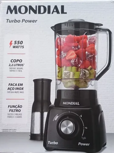 Liquidificador Mondial Turbo Preto 550w