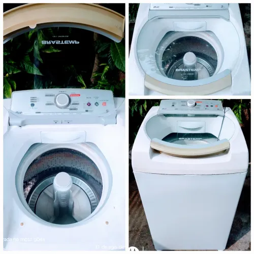 Vendo máquina de lavar Brastemp 9kg cesto de inox funcionando perfeitamente aceito cartão