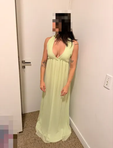 Vestido de festa verde claro