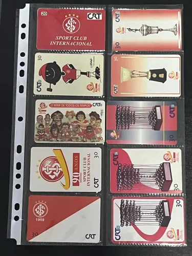 Cartão telefônico série clube internacional completa- 15 cartões