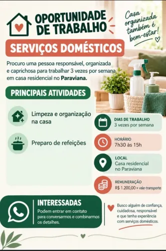 Vaga de doméstica