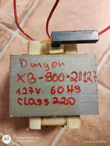 Fonte trafo peça de microondas 127 v