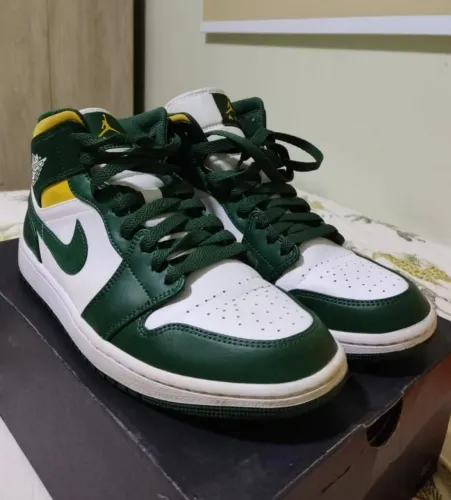 Air Jordan 1 Mid Sonics Green Yellow 41