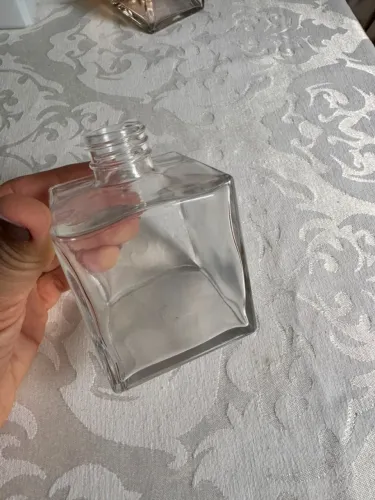 Frascos cubo transparentes 250 ml - novos
