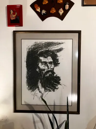 Litografia de Tiradentes por Lívio Abramo Assinada