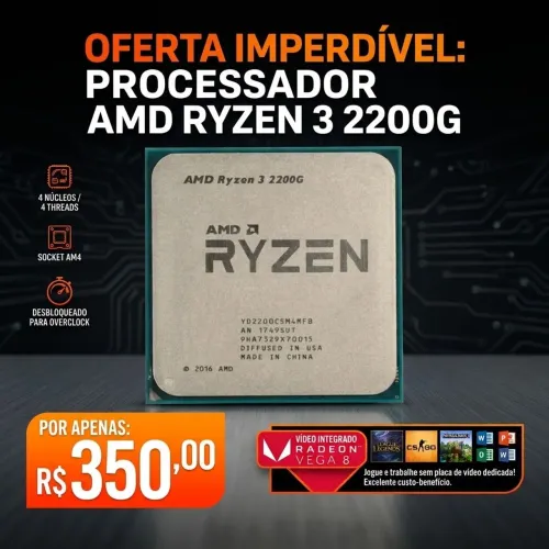 Ryzen 3 2200g nunca usado