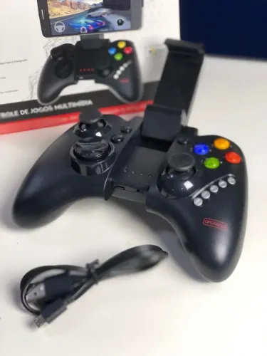  Controle de Games Multimídia Ipega PG-90215 - Bluetooth 5.0 com suporte telescópico