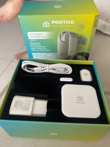 Kit Fechadura Digital Smart Inteligente Positivo Wi-Fi Hub