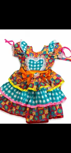 Lindo vestido de São João infantil.