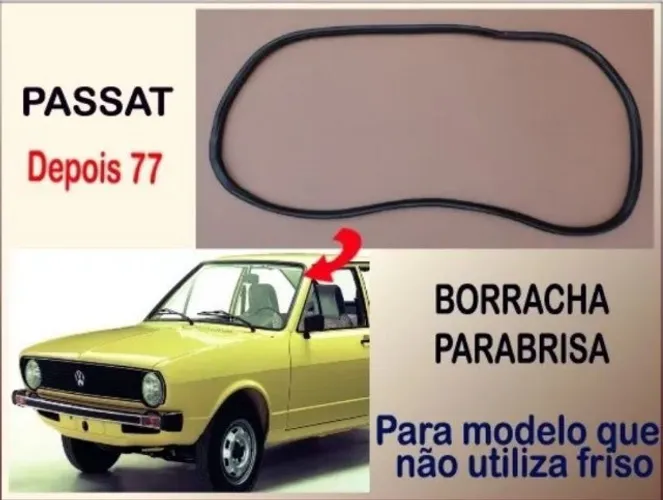 Borracha Parabrisa Passat Após 77 P/modelo Não Utiliza Friso