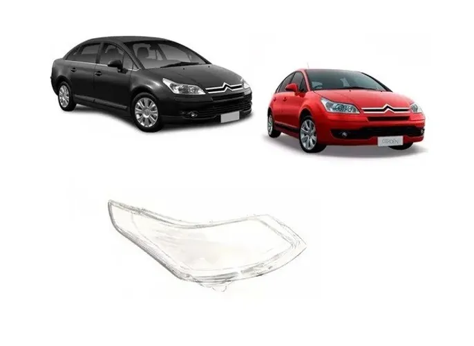 Lente Farol Citroen C4 Pallas Hatch 2004 a 2011 Direito